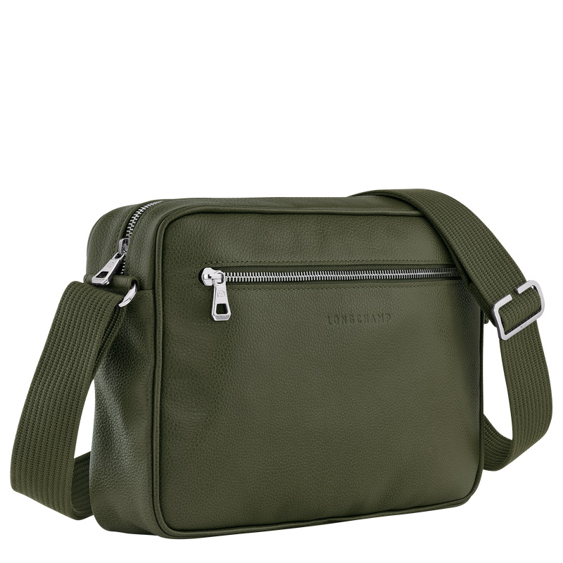 Longchamp | Le Foulonné M Camera bag Khaki - Leather | Khaki