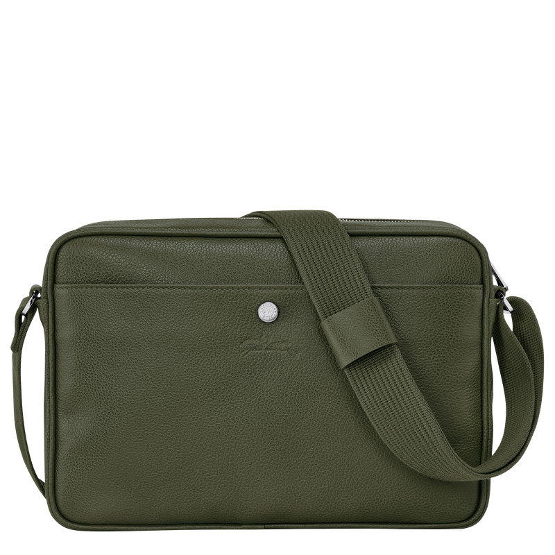Longchamp | Le Foulonné M Camera bag Khaki - Leather | Khaki