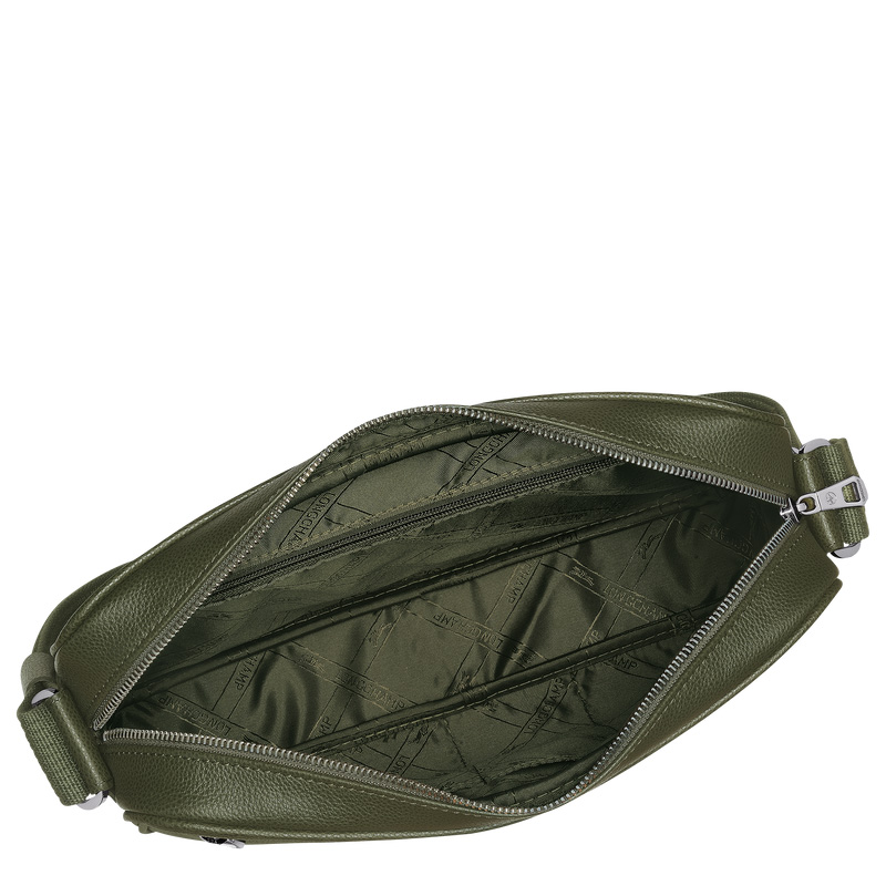 Longchamp | Le Foulonné M Camera bag Khaki - Leather | Khaki
