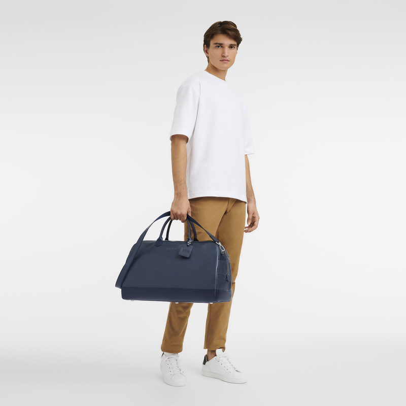 Longchamp | Le Foulonné L Travel bag Navy - Leather | Navy