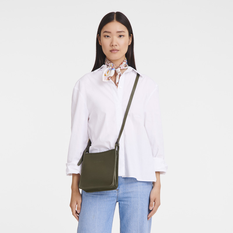 Longchamp | Le Foulonné S Crossbody bag Khaki - Leather | Khaki