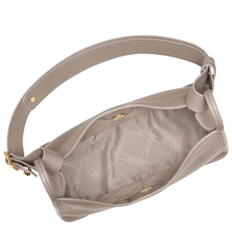 Longchamp | Le Foulonné M Hobo bag Turtledove - Leather | Turtledove
