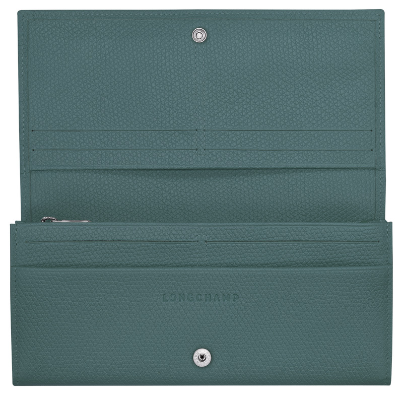 Longchamp | Le Roseau Flap wallet Cedar - Leather | Cedar