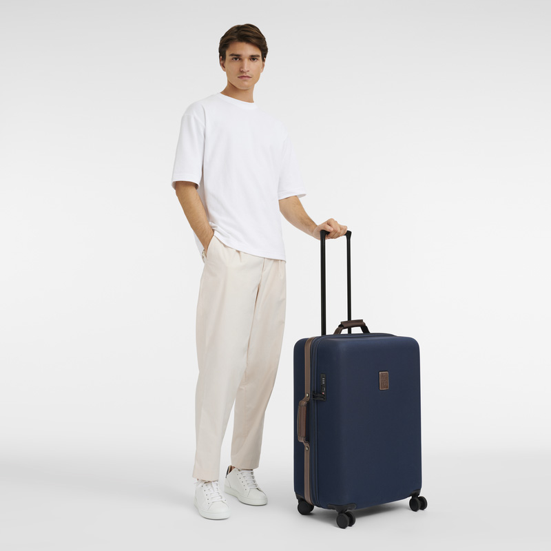 Longchamp | Boxford L Suitcase Blue - Recycled canvas | Blue