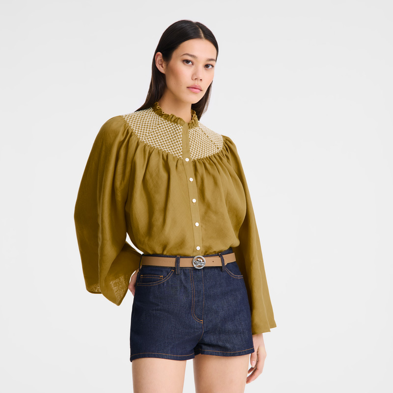 Longchamp | La Médaille Ladies' belt Seed - Leather | Seed
