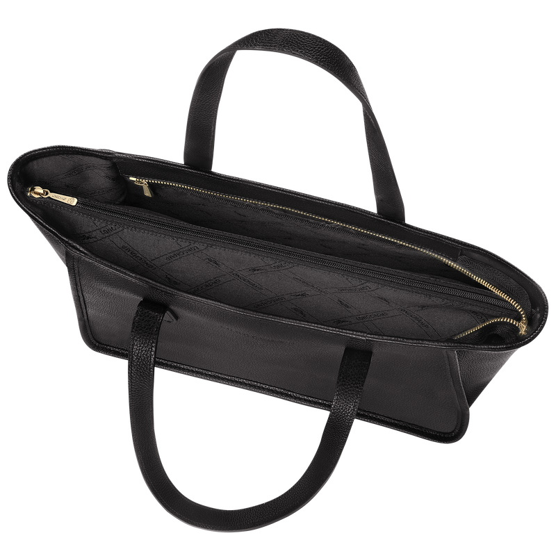 Longchamp | Le Foulonné L Tote bag Black - Leather | Black