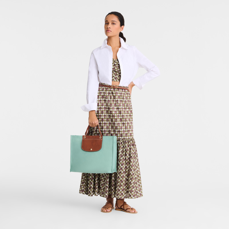 Longchamp | Cabas L Tote Bag Vervain - Canvas | Vervain