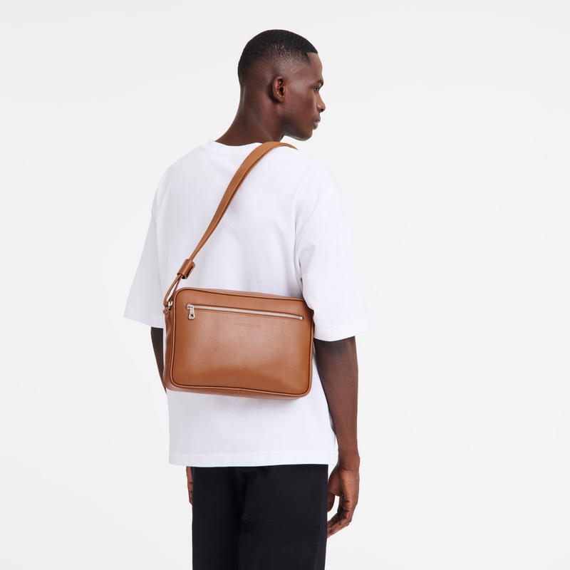 Longchamp | Le Foulonné M Camera bag Caramel - Leather | Caramel