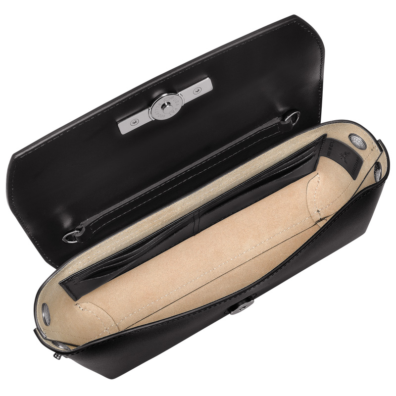 Longchamp | Le Roseau Clutch Black - Leather | Black