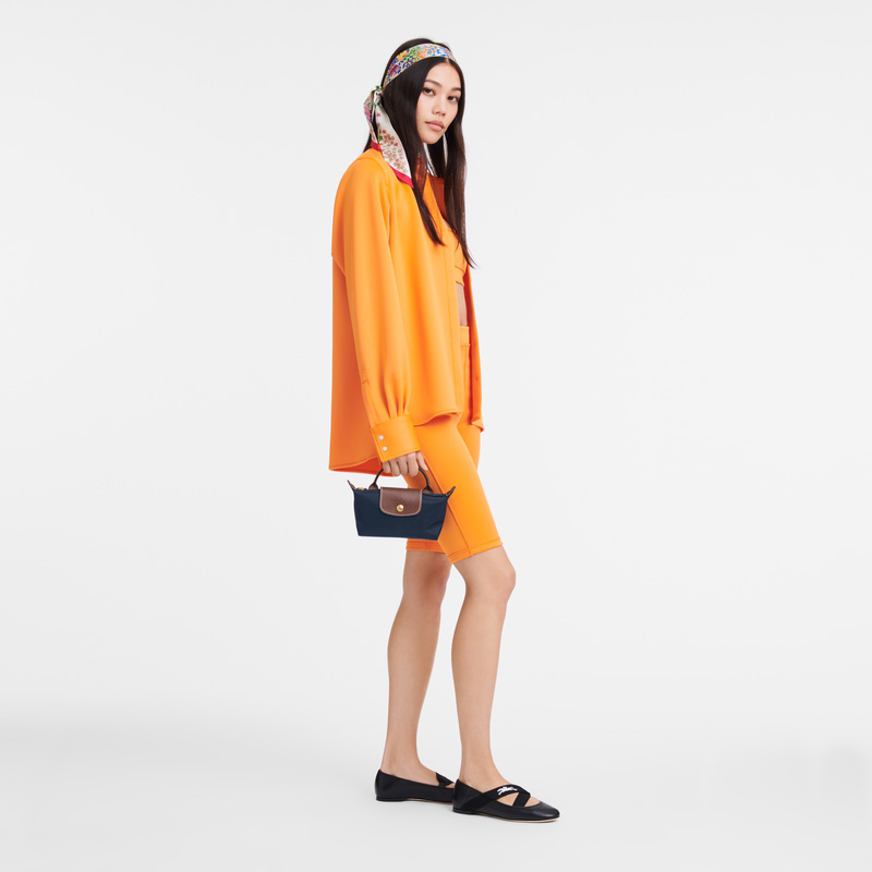 Longchamp | Le Pliage Original Pouch with handle Navy - Recycled canvas | Navy