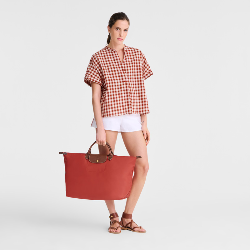Longchamp | Le Pliage Original L Travel bag Tomato - Recycled canvas | Tomato