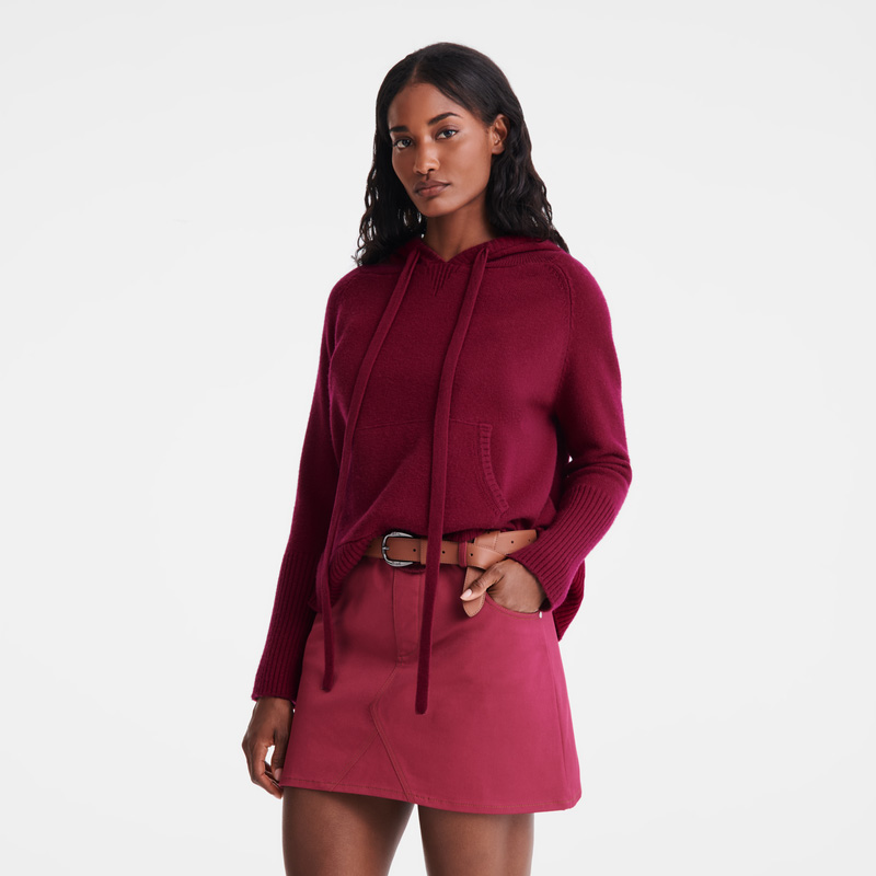 Longchamp | Hoodie jumper Beetroot - Knit | Beetroot