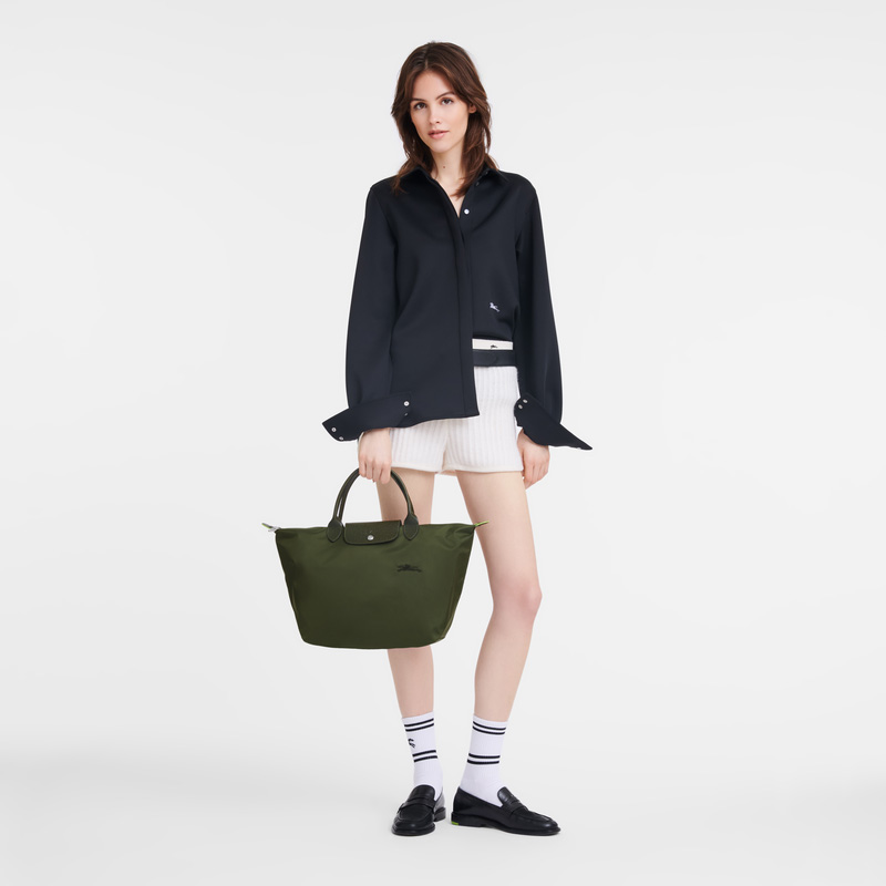 Longchamp | Le Pliage Green M Handbag Forest - Recycled canvas | Forest