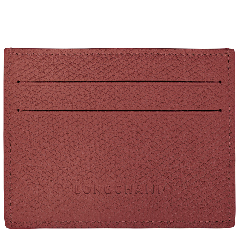 Longchamp | Le Roseau Card holder Chestnut - Leather | Chestnut