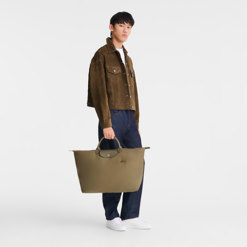 Longchamp | Le Pliage Green L Travel bag Artichoke - Recycled canvas | Artichoke