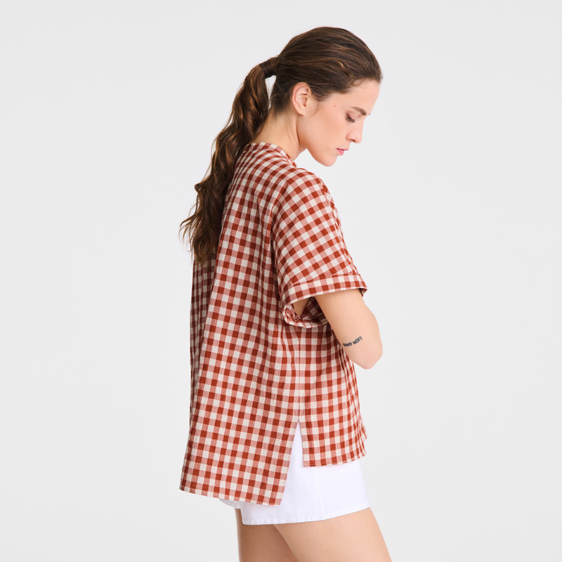 Longchamp | Blouse Bark - Vichy jacquard | Bark