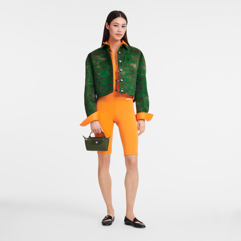 Longchamp | Le Pliage Green Pouch with handle Forest - Recycled canvas | Forest