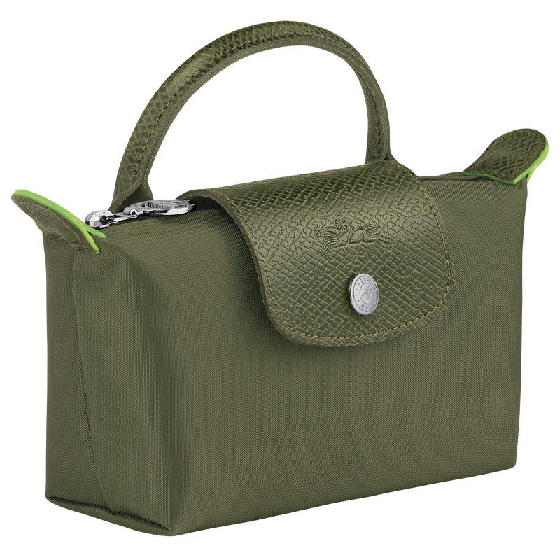 Longchamp | Le Pliage Green Pouch with handle Forest - Recycled canvas | Forest
