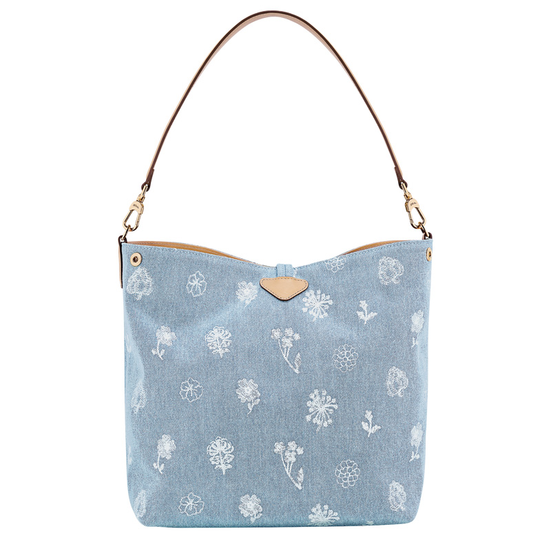 Longchamp | Le Roseau M Hobo bag Sky Blue - Canvas | Sky Blue
