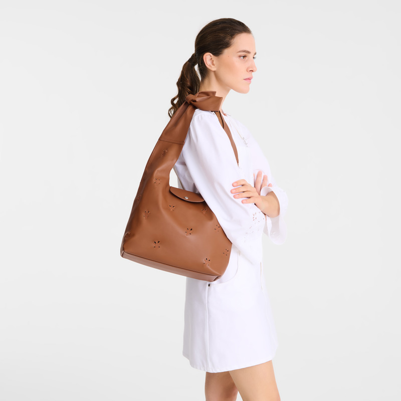 Longchamp | Le Pliage Xtra M Shoulder bag Cognac - Leather | Cognac