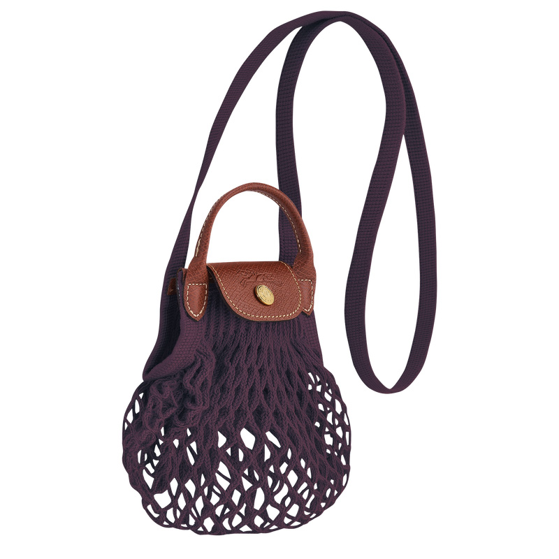 Longchamp | Le Pliage Filet XS Mesh bag Eggplant - Canvas | Eggplant