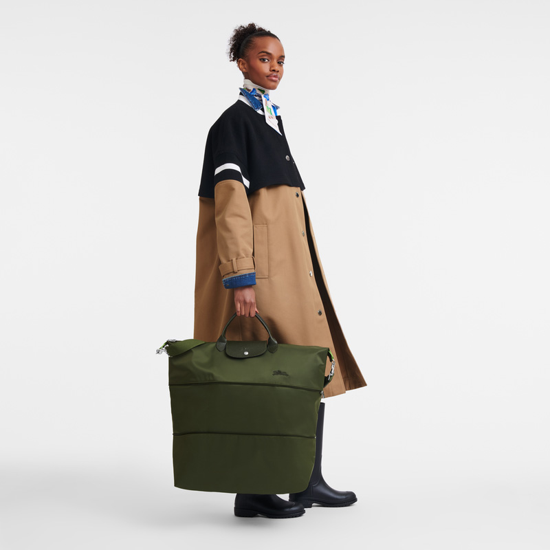 Longchamp | Le Pliage Green Travel bag expandable Forest - Recycled canvas | Forest