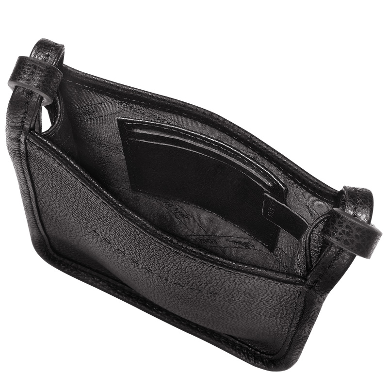 Longchamp | Le Foulonné Phone case Black - Leather | Black