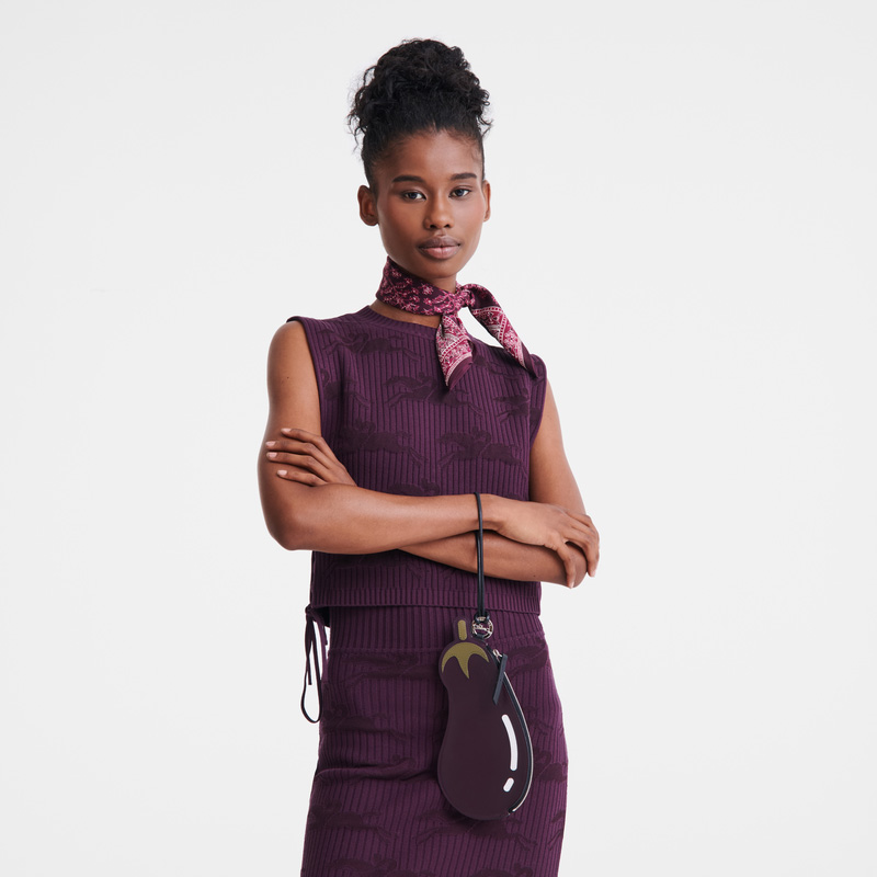 Longchamp | Longcharm Eggplant clutch Eggplant - Leather | Eggplant