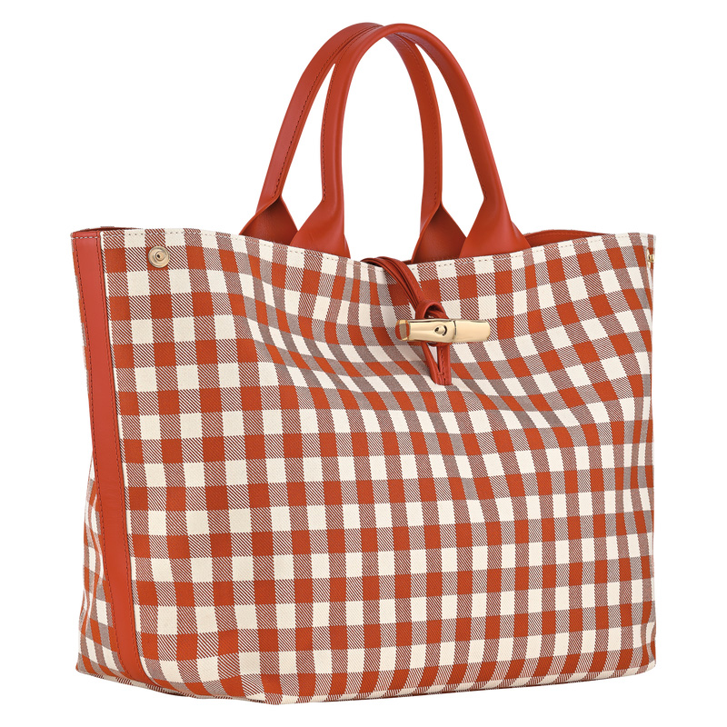 Longchamp | Le Roseau L Handbag Bark - Canvas | Bark