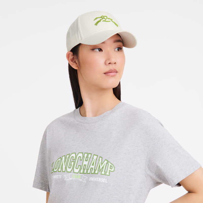 Longchamp | Solid cap White - Organic cotton | White
