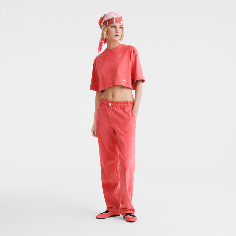 Longchamp | Leather crop top Blush - Leather | Blush