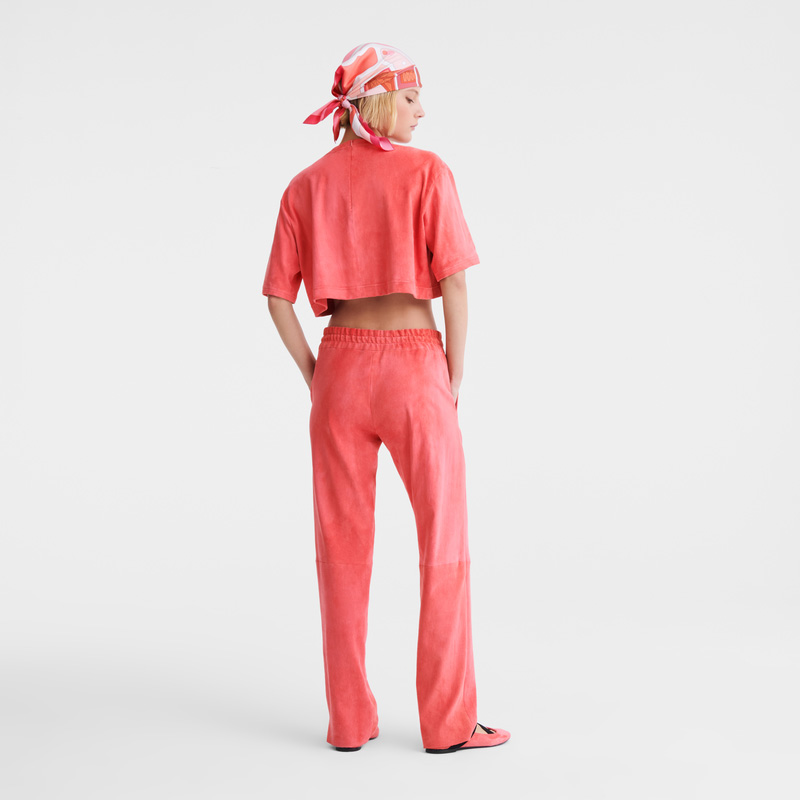 Longchamp | Leather crop top Blush - Leather | Blush