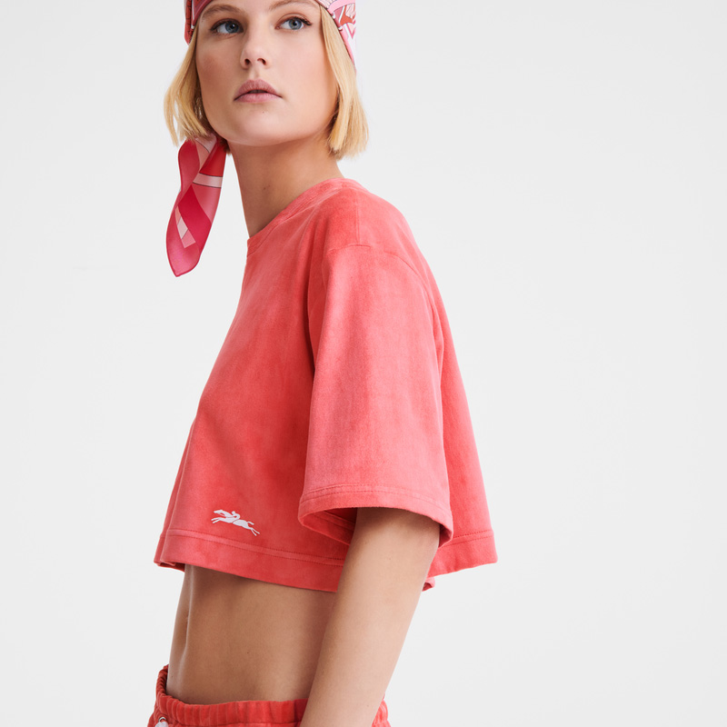 Longchamp | Leather crop top Blush - Leather | Blush