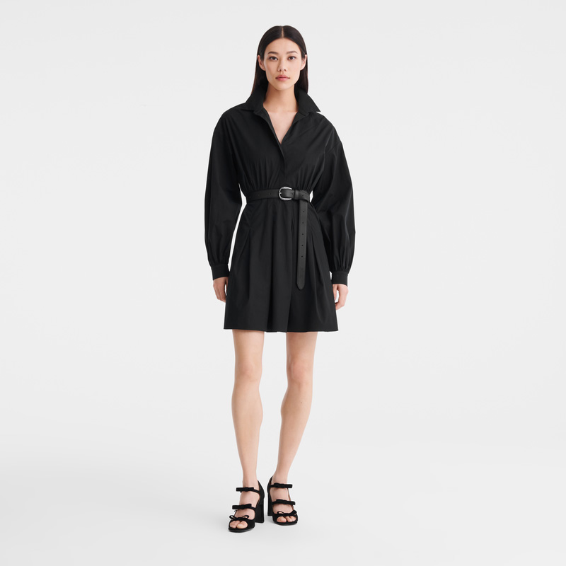 Longchamp | Dress Black - Popelin | Black