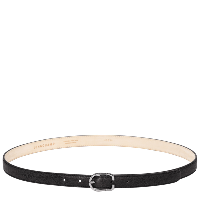 Longchamp | Le Foulonné Ladies' belt Black - Leather | Black