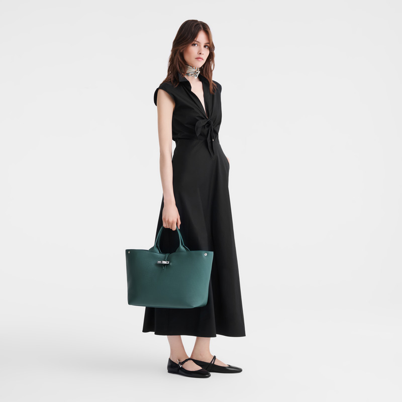 Longchamp | Le Roseau L Handbag Cedar - Leather | Cedar