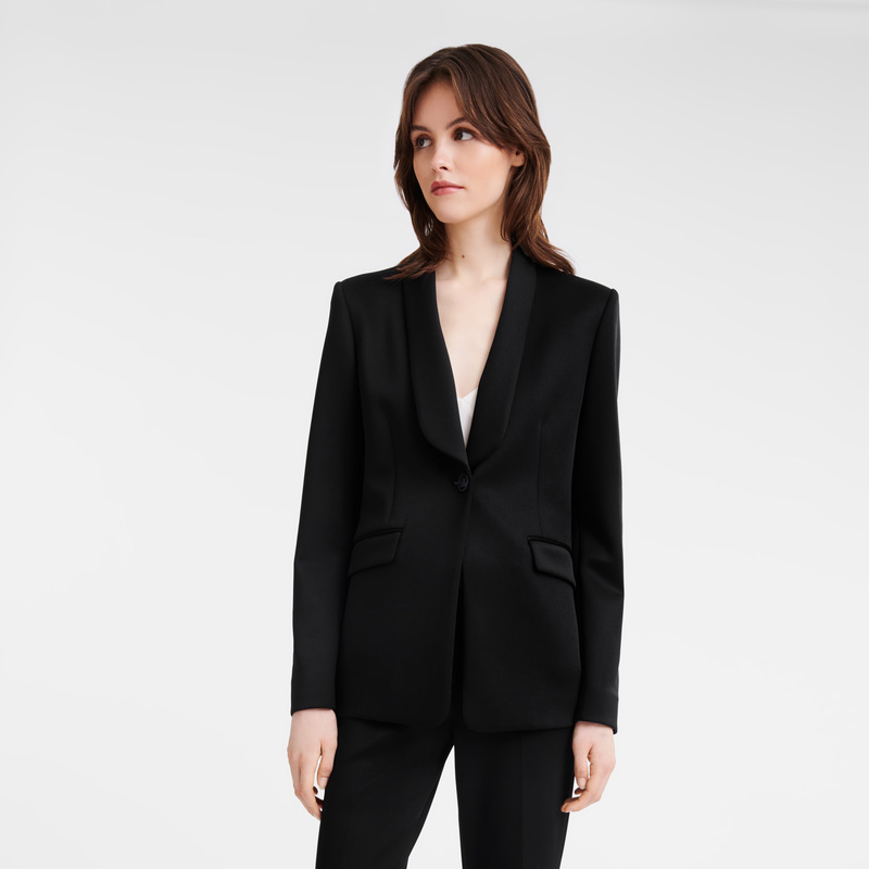 Longchamp | Fitted jacket Black - Jersey | Black