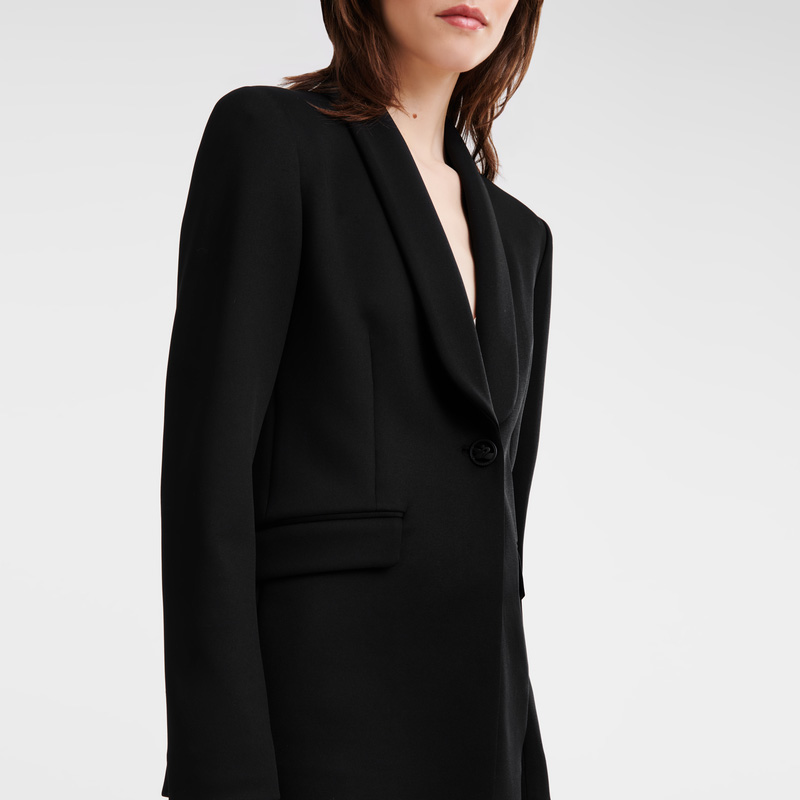 Longchamp | Fitted jacket Black - Jersey | Black