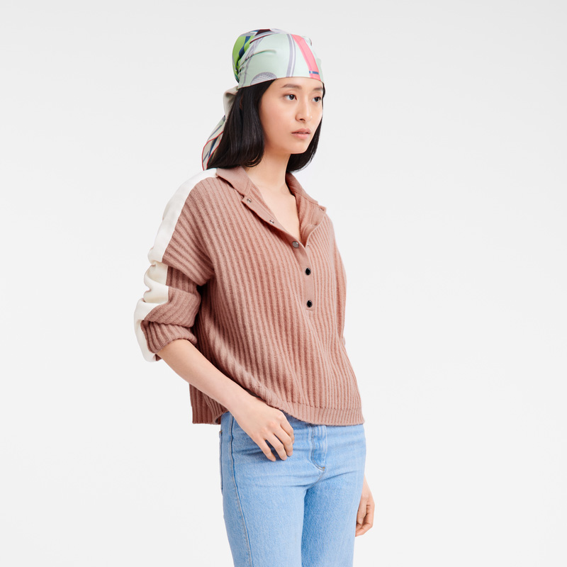 Longchamp | Polo collar jumper Nude - Knit | Nude