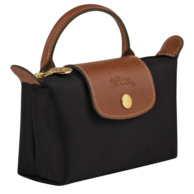 Longchamp | Le Pliage Original Pouch with handle Black - Recycled canvas | Black