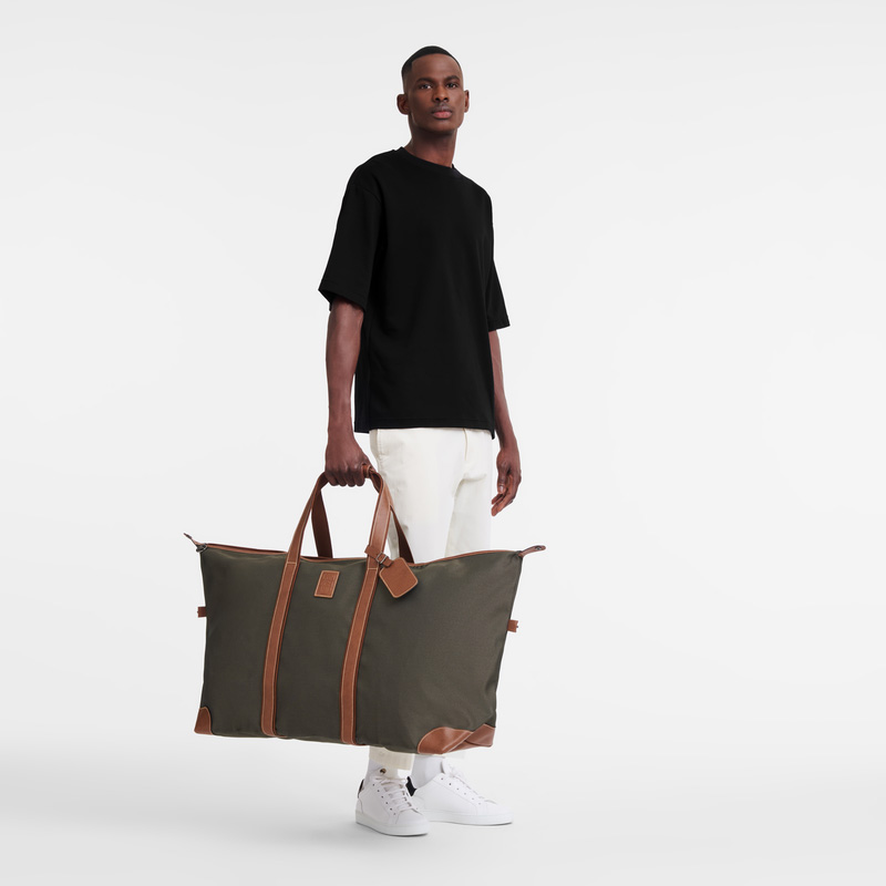 Longchamp | Boxford XL Travel bag Brown - Recycled canvas | Brown