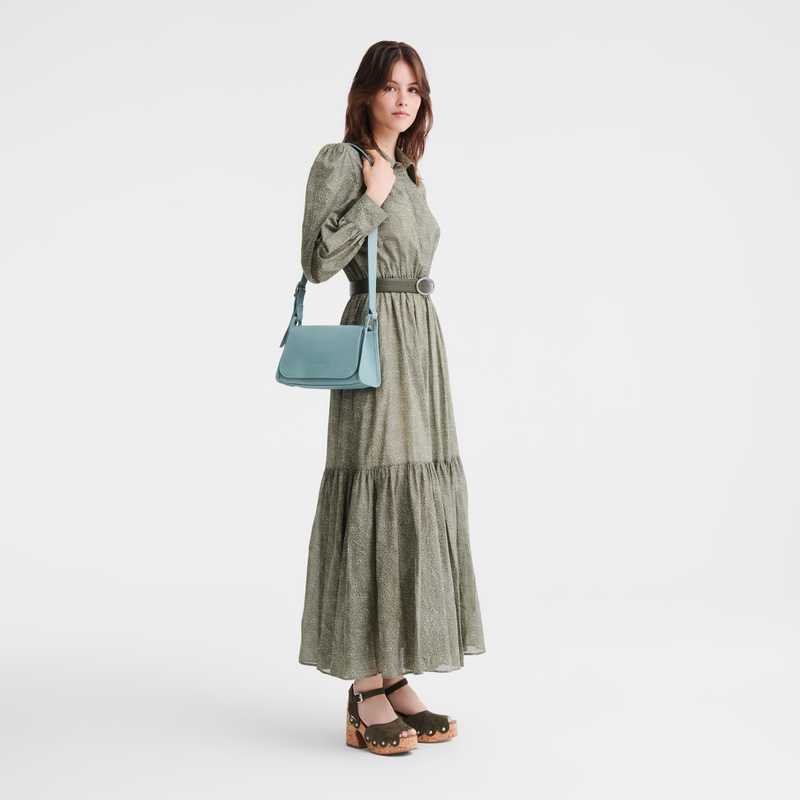 Longchamp | Le Foulonné M Crossbody bag Eucalyptus - Leather | Eucalyptus