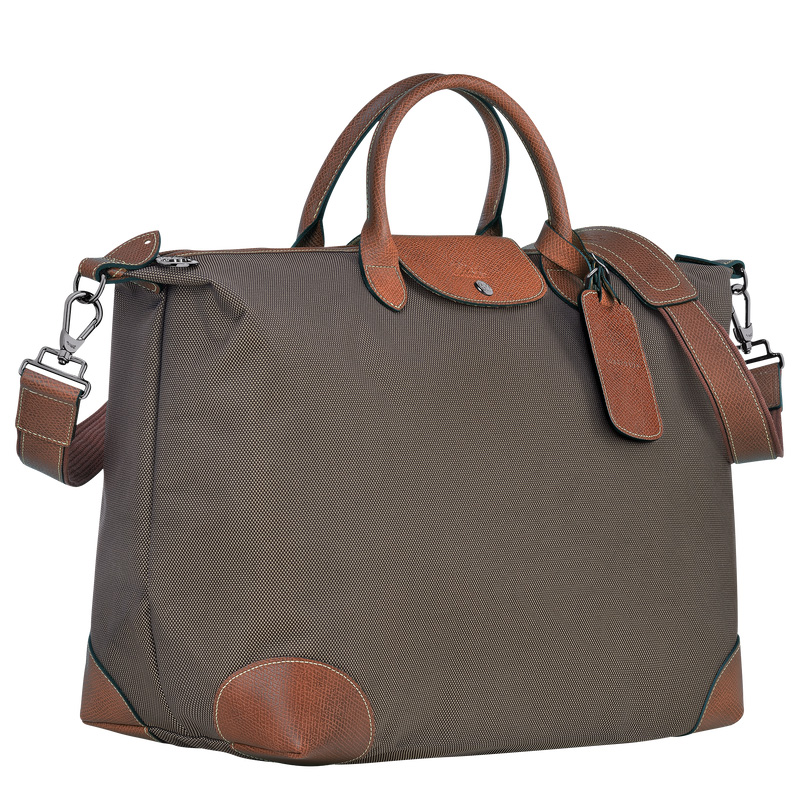 Longchamp | Boxford L Travel bag Brown - Recycled canvas | Brown