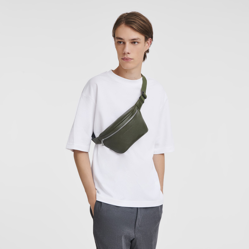 Longchamp | Le Foulonné M Belt bag Khaki - Leather | Khaki