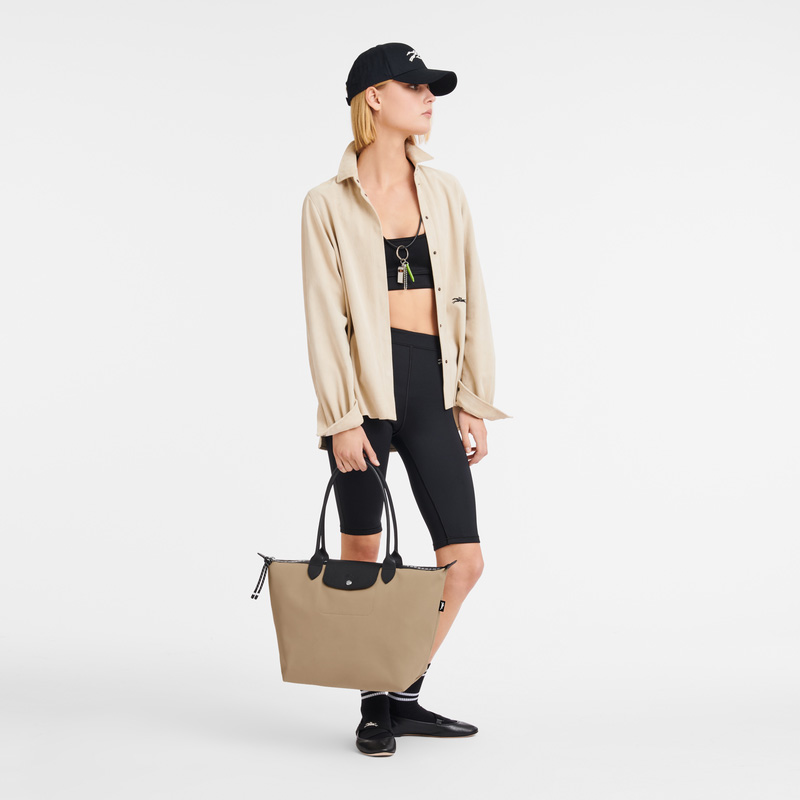 Longchamp | Le Pliage Energy L Tote bag Clay - Recycled canvas | Clay