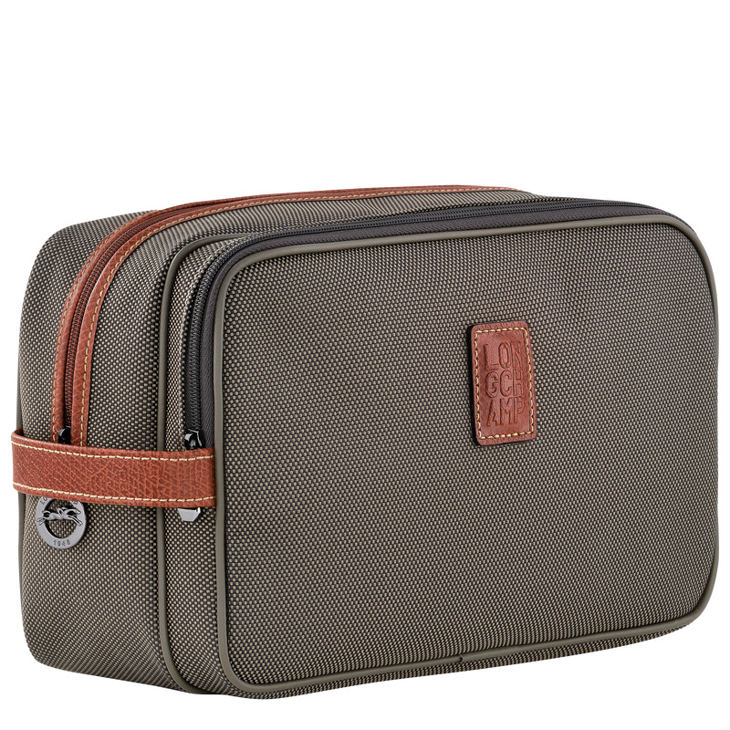 Longchamp | Boxford Toiletry case Brown - Recycled canvas | Brown