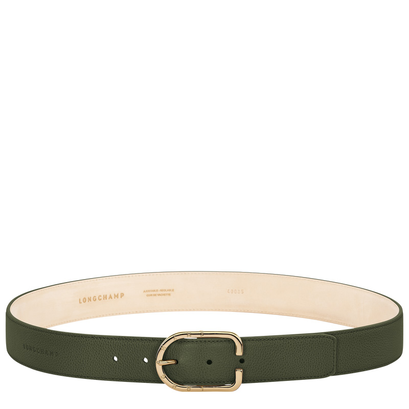 Longchamp | Le Foulonné Ladies' belt Khaki - Leather | Khaki