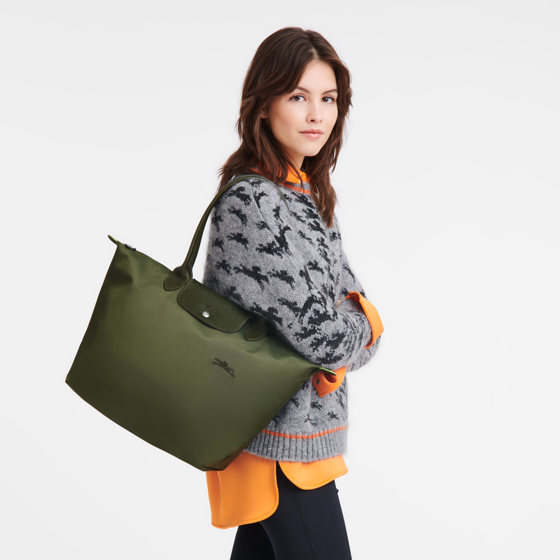 Longchamp | Le Pliage Green L Tote bag Forest - Recycled canvas | Forest