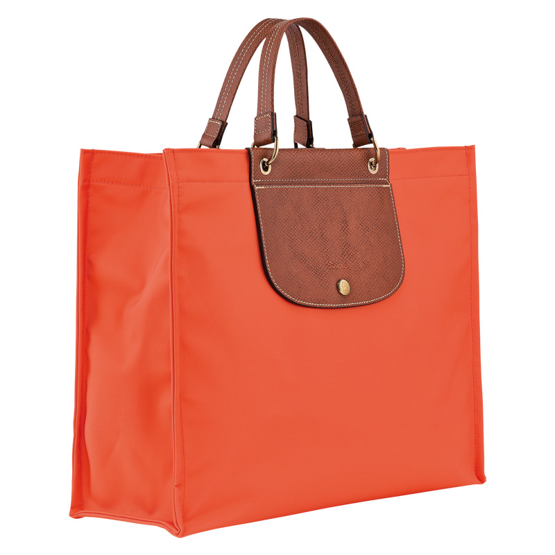 Longchamp | Cabas L Tote Bag Carrot - Canvas | Paprika