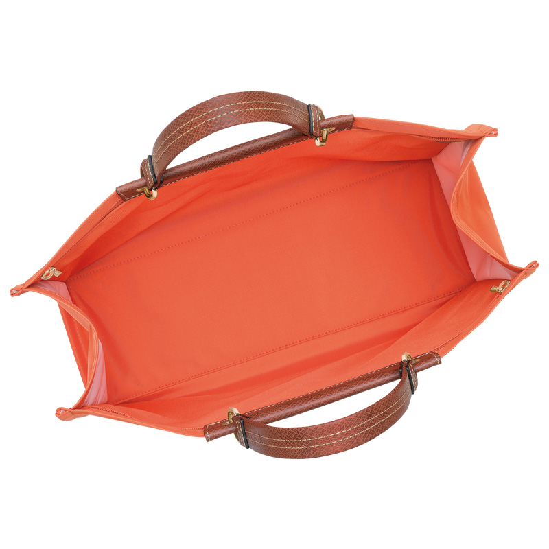 Longchamp | Cabas L Tote Bag Carrot - Canvas | Paprika